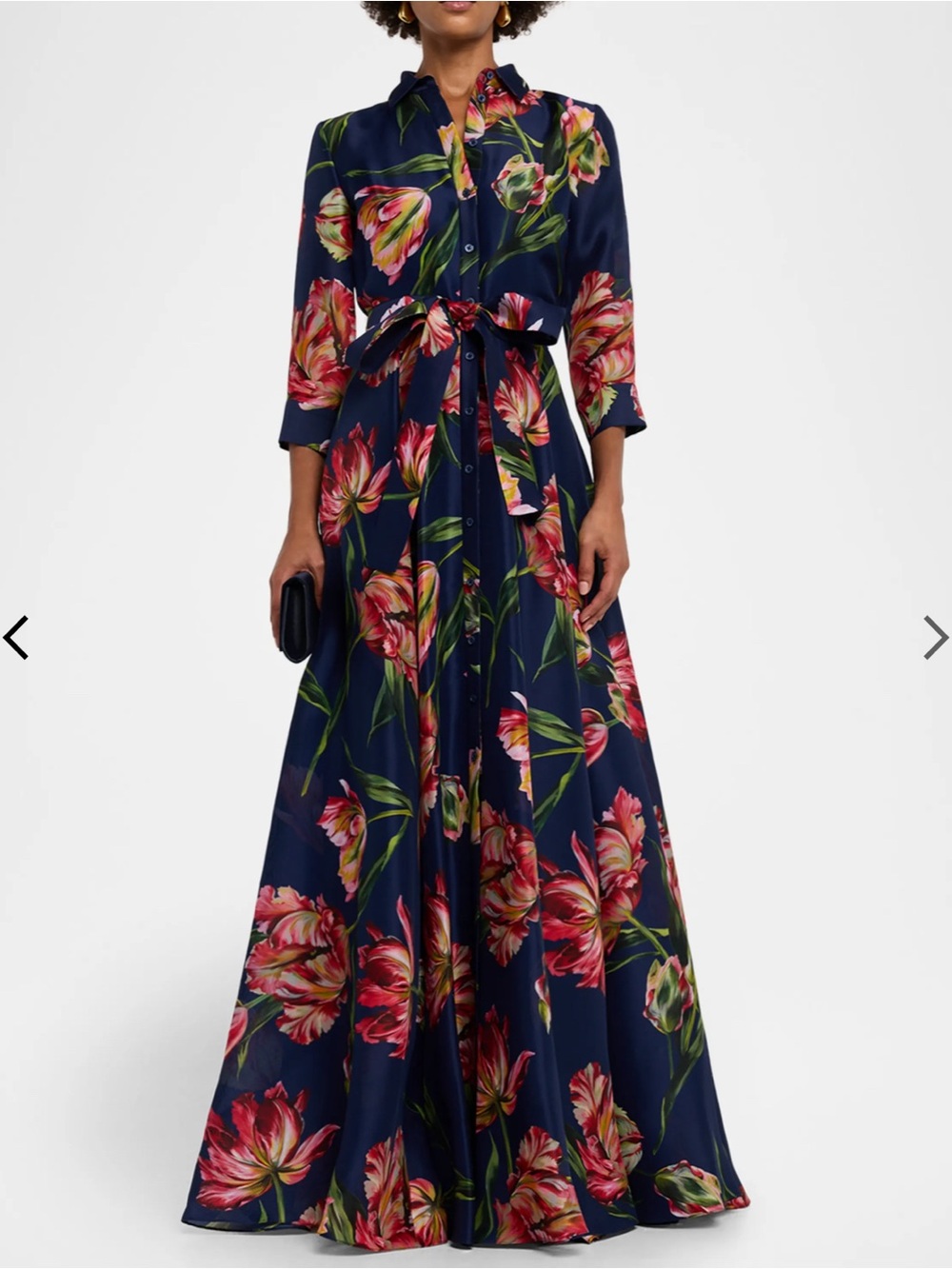 Carolina Herrera Floral Gazar Gown